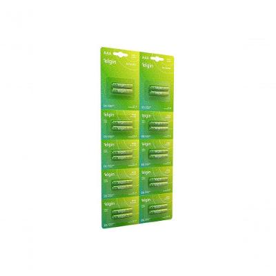 Pilha Alcalina AAA Elgin Alta Durabilidade e Descarga de Energia Rápida 1.5V 20 UNIDADES