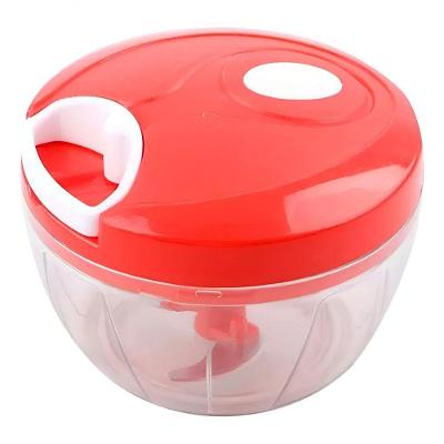 Processador e Triturador de Alimento Manual com 3 Lâminas Plástico Vermelho Original Line 500ML