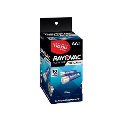 Pilha Alcalina AA Tubo 32 Unidades 208010 Cinza Rayovac 1.5V