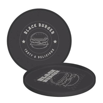 Prato Tramontina Black Burger 1 Peça Polipropileno Antimicrobiano para Uso Diário Cinza 20CM