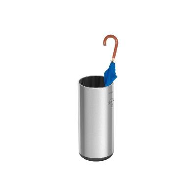 Porta Guarda-chuva Tramontina Pluvia em Aço Inox Polido Organizador com Base para Água Prata 15L