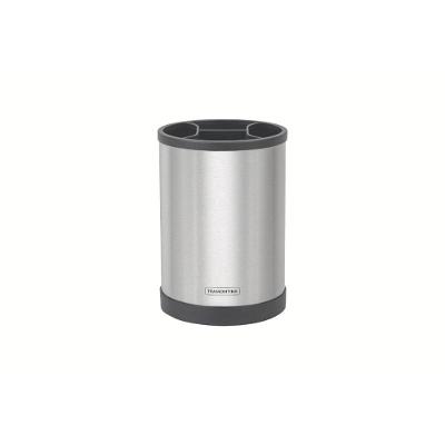Porta Utensílios Giratório Plurale em Aço Inox com Base Giratória para Cozinha Prata Tramontina