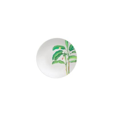 Prato Sobremesa Graziela 19CM Porcelana Decorada Estampada Floral Branco Tramontina