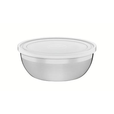 Pote Freezinox Redondo em Aço Inox com Tampa Plástica Versátil para Cozinha Prata Tramontina 2,9L
