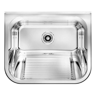 Tanque de Parede Loggica 32L Aço Inox com Esfregador e Válvula Docol