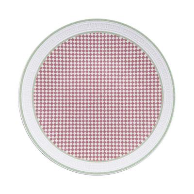 Prato Raso Positano Avulso Porcelana Decorado para Uso Diário Branco Tramontina