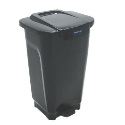 Lixeira T-force 100L Polipropileno com Pedal Preta Tramontina