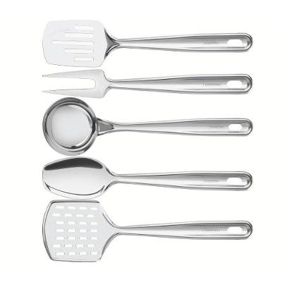 Jogo de Utensílios Extrata em Aço Inox com Suporte de Parede 5 Peças Prata Tramontina