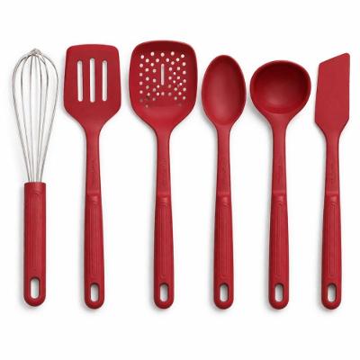 Jogo de Utensílios Softta 6 Peças em Silicone Antiaderente para Cozinha Vermelho Tramontina