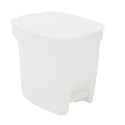 Lixeira Compact 7L Polipropileno com Pedal Branco Tramontina