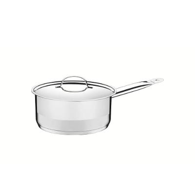 Panela Tramontina Professional Aço Inox 1,4L com Fundo Triplo para Cozimento Rápido Prata 16CM