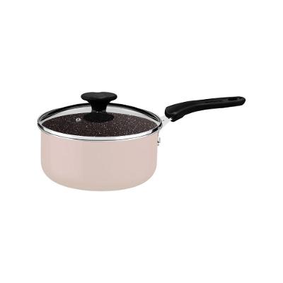 Panela Tunis de Alumínio com Revestimento Cerâmico Fundo de Indução para Cozinha Rosa Trufado