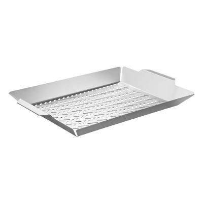 Grelha Tramontina Cosmos Multiuso em Aço Inox Perfurada para Churrasqueira a Gás e Carvão Inox