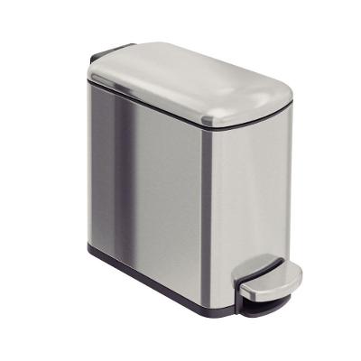 Lixeira Tipo D Slim 6L Aço Inox com Pedal Sistema Stay-open Inox Tramontina