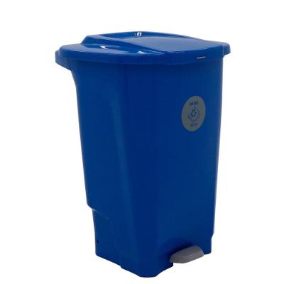 Lixeira T-force 100L Polipropileno com Pedal Azul Tramontina