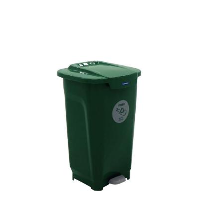 Lixeira T-force 50L Polipropileno com Pedal Coleta Seletiva Vidro Tramontina