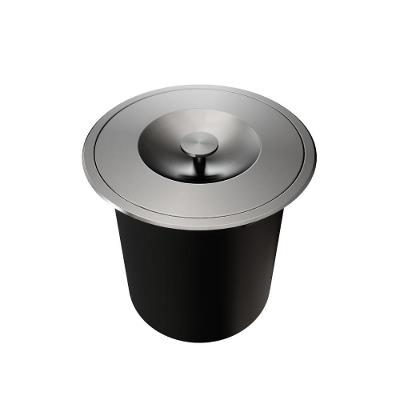 Lixeira de Embutir Massima 6L Aço Inox Abertura Manual Balde Removível Prata Docol
