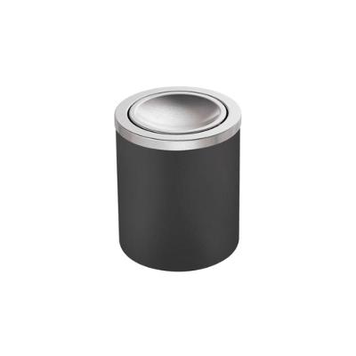 Lixeira Tramontina Útil 5L Aço Inox e Polipropileno Abertura Basculante Scotch Brite Preto