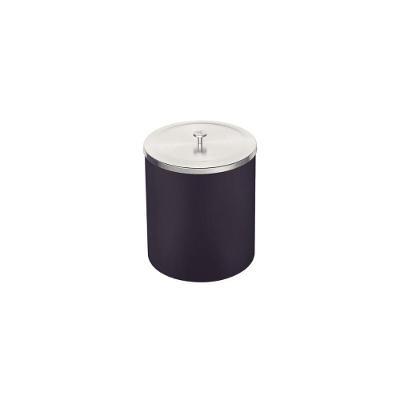 Lixeira Útil 5L Polipropileno e Aço Inox Abertura Manual Preto Tramontina