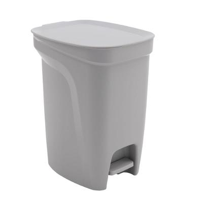 Lixeira Compact 10L Polipropileno com Pedal Cinza Tramontina