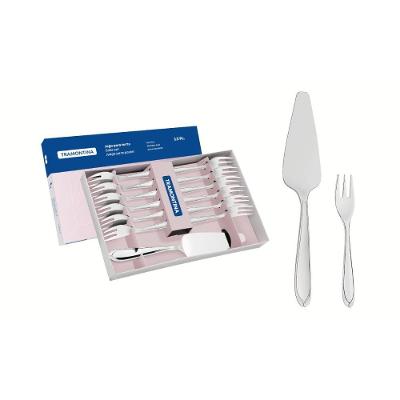 Jogo para Torta Laguna 13 Peças Aço Inox Polido Prata Tramontina