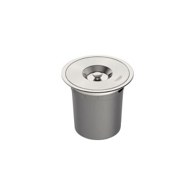Lixeira de Embutir Clean Round 5L Aço Inox com Balde Plástico Inox Tramontina