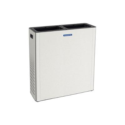 Lixeira Sassari Plus 65+65L Aço Inox sem Tampa Prata Tramontina