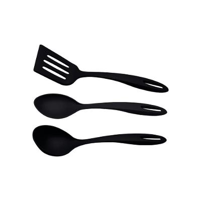 Jogo de Utensílios Ability em Nylon para Cozinha com Furo no Cabo Preto Tramontina