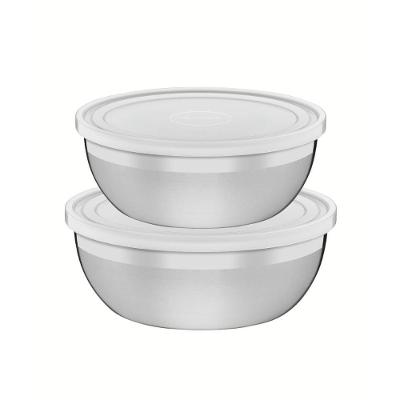 Jogo de Potes Freezinox Aço Inox com Tampa Plástica Organizador para Cozinha Prata Tramontina 2,2L