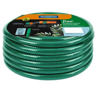 Mangueira Flex Tramontina 3 Camadas com Esguicho e Engate Verde 30M