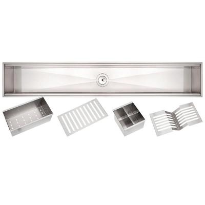 Canal Organizador Tramontina para Sobrepor em Aço Inox 304 Scotch Brite para Cozinha Inox