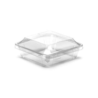 Bandeja Ideal 1500ML com Tampa PET Kit 50 Unidades Transparente Galvanotek