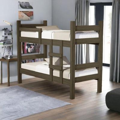 Beliche Casal Letícia com Cama Auxiliar MDF Laqueado Café Cambel