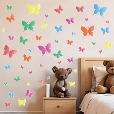 Adesivo de Parede Borboletas Coloridas Decorativo Infantil com Impressão em Alta Resolução 48