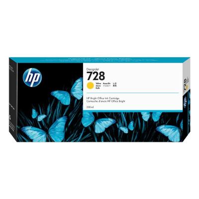 Cartucho de Tinta HP 728 Amarelo F9K15A 300ML para Plotter T730 e T830