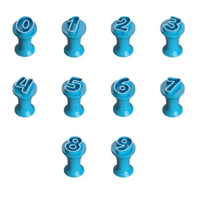 Carimbo Kit Números Mod 2 Plástico PLA 2CM HB Formas e Cortadores