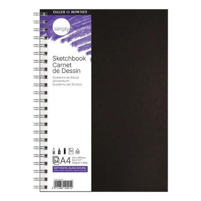 Caderno Daler Rowney Sketchbook Espiral Capa Dura A4 54 Folhas 100G-M² Branco