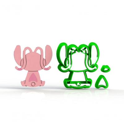 Cortador Angel Stitch Costas (Lilo) Modular Plástico PLA Transparente 5CM 1 Unidade HB Formas