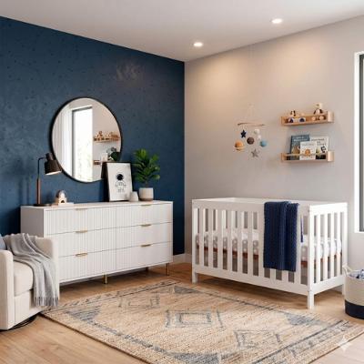 Conjunto Quarto de Bebê Berço + Cômoda BBI-56 BR MDP MDF Branco Ditália Móveis