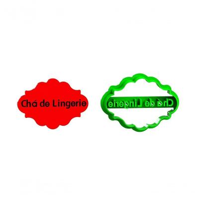 Cortador Chá de Lingerie Mod 2 em Plástico PLA 8CM HB Formas e Cortadores