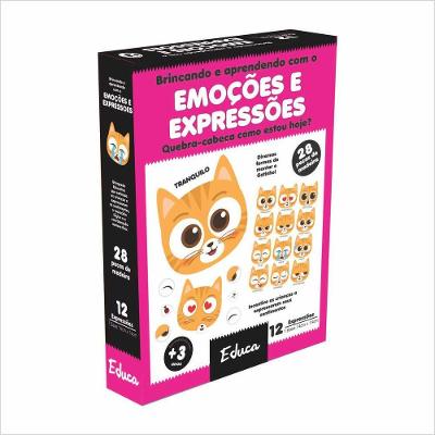 Brinquedo Educativo Brincando e Aprendendo Emoções com 28 Peças e Manual Ilustrado