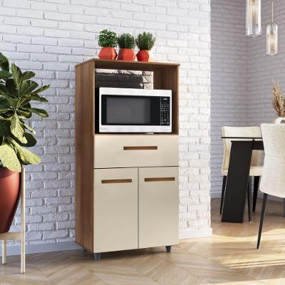 Balcão Multiuso Luna 2 Portas 1 Gaveta MDP-MDP 60CM Off White Moblis