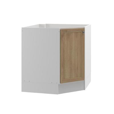 Balcão Ditália Berlim 2 Portas 3 Prateleiras MDP 74,90CM Carvalho e Branco