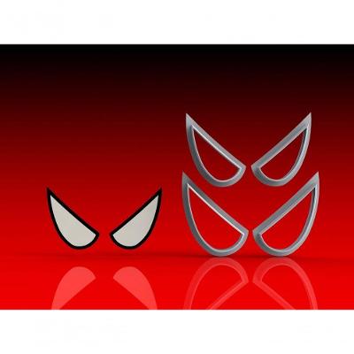 Cortador Herois Homem Aranha Olhos Plastico PLA 6CM HB Formas e Cortadores