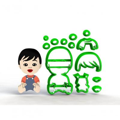 Cortador Bento Modular Plástico PLA 6CM Cor Sortida Kit 2 Unidades HB Formas e Cortadores