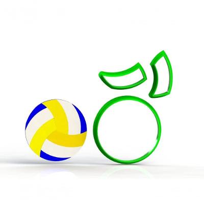 Cortador Bola de Volei Modular Plastico PLA 8CM HB Formas e Cortadores