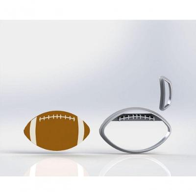 Cortador Bola Futebol Americano (Rugby) Plástico PLA 3CM 1 Unidade HB Formas