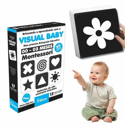 Brincando e Aprendendo Visual Baby Modelo Visual Baby 00-03 Meses com Placas Montessori