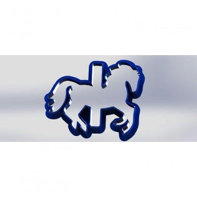 Cortador Cavalo Carrossel Plástico PLA 7CM Transparente HB Formas e Cortadores