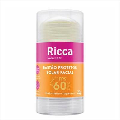 Bastão Protetor Solar Ricca FPS60 20G com Proteção Muito Alta